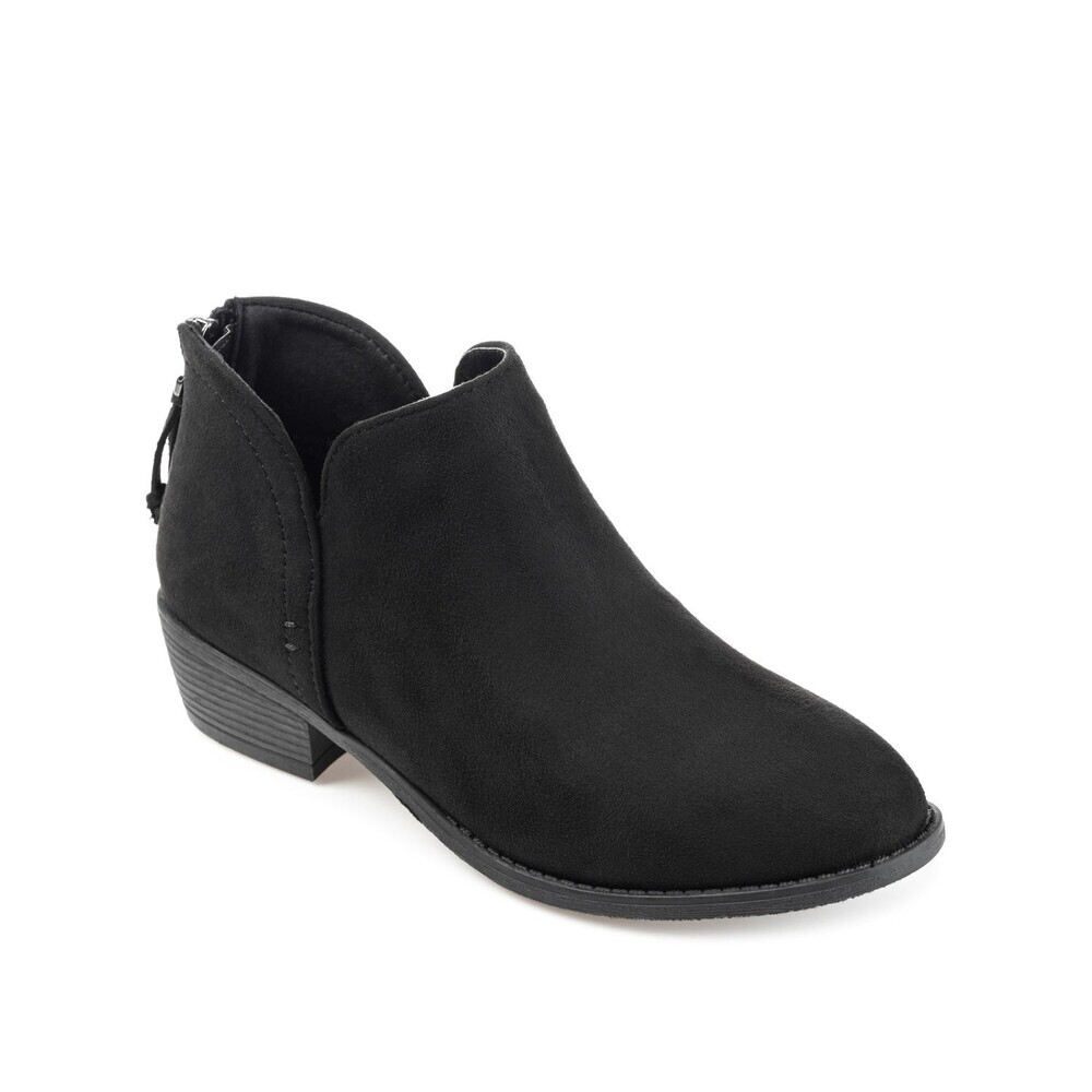 Journee Collection Livvy Boots Womens US 9 Black Faux Suede Ankle Bootie HAWK145